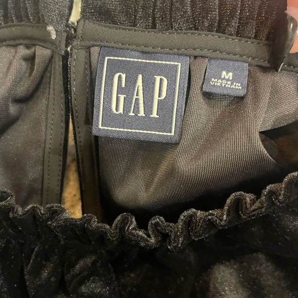 GAP Elegant Black velvet Ruffle Sleeve Blouse - Picture 3 of 5